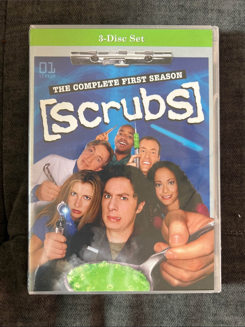 NWOT Scrubs The Complete First Season 3 disc set DVD - Blue Cover